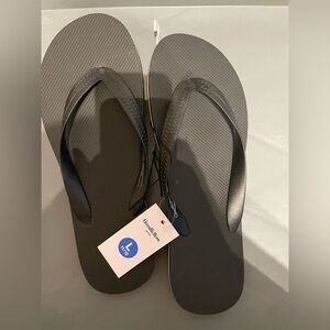 Goodfellow & Co. Men’s Brent Black Flip Flops Sandals Black Large 11/12 NWT